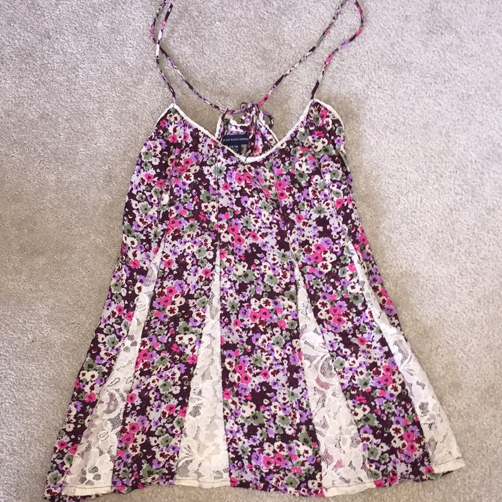 AE floral and lace tank.